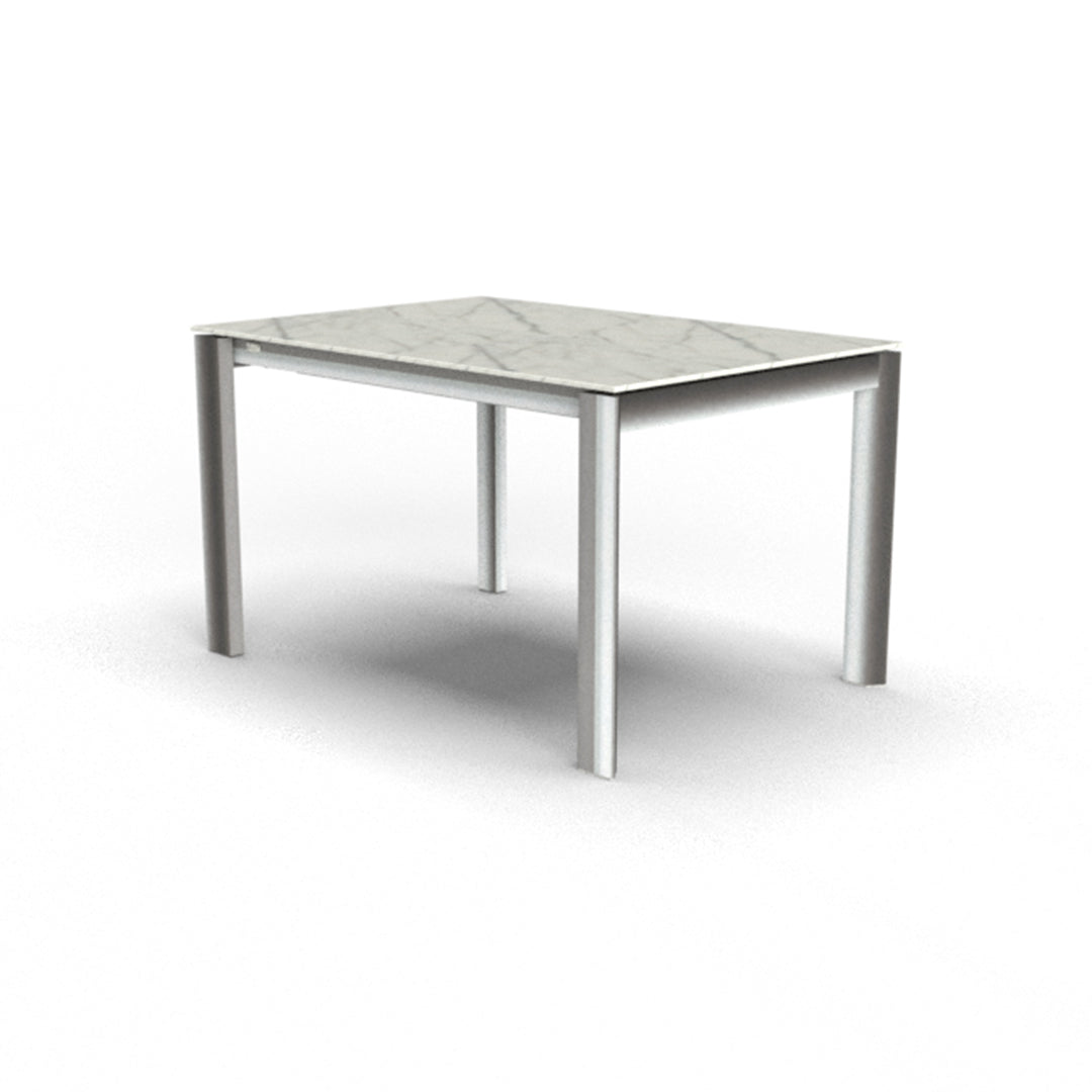 Mesa Italiana extensible Eminence base metalica 130 cm. Muebles Italianos variant