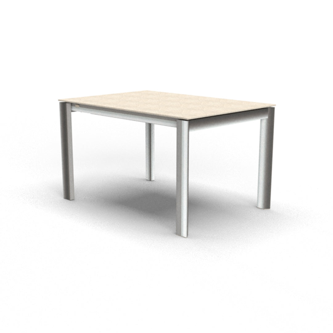 Mesa Italiana extensible Eminence base metalica 130 cm. Muebles Italianos variant