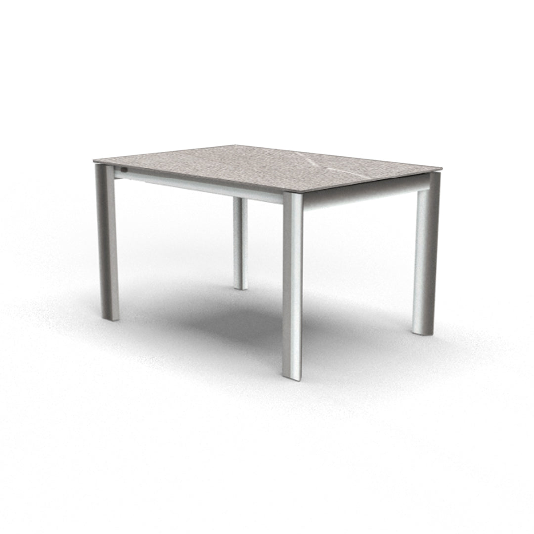 Mesa Italiana extensible Eminence base metalica 130 cm. Muebles Italianos variant