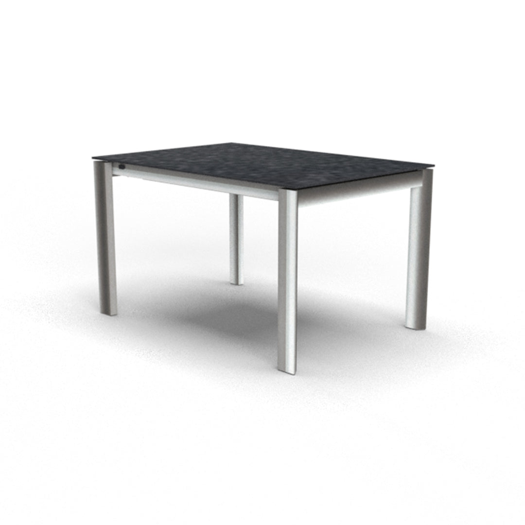 Mesa Italiana extensible Eminence base metalica 130 cm. Muebles Italianos variant