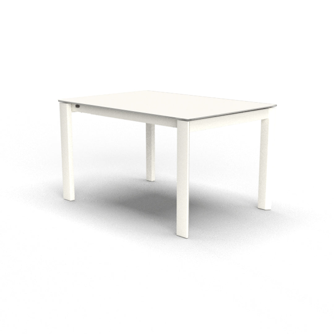 Mesa Italiana extensible Eminence base metalica 130 cm. Muebles Italianos variant