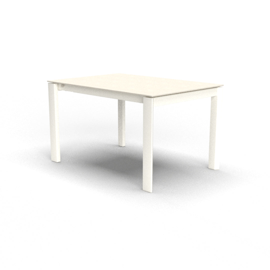 Mesa Italiana extensible Eminence base metalica 130 cm. Muebles Italianos variant