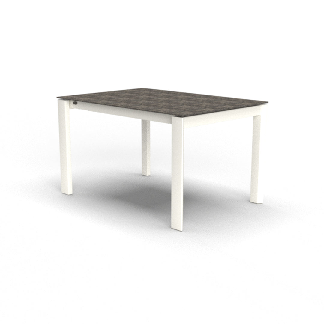 Mesa Italiana extensible Eminence base metalica 130 cm. Muebles Italianos variant
