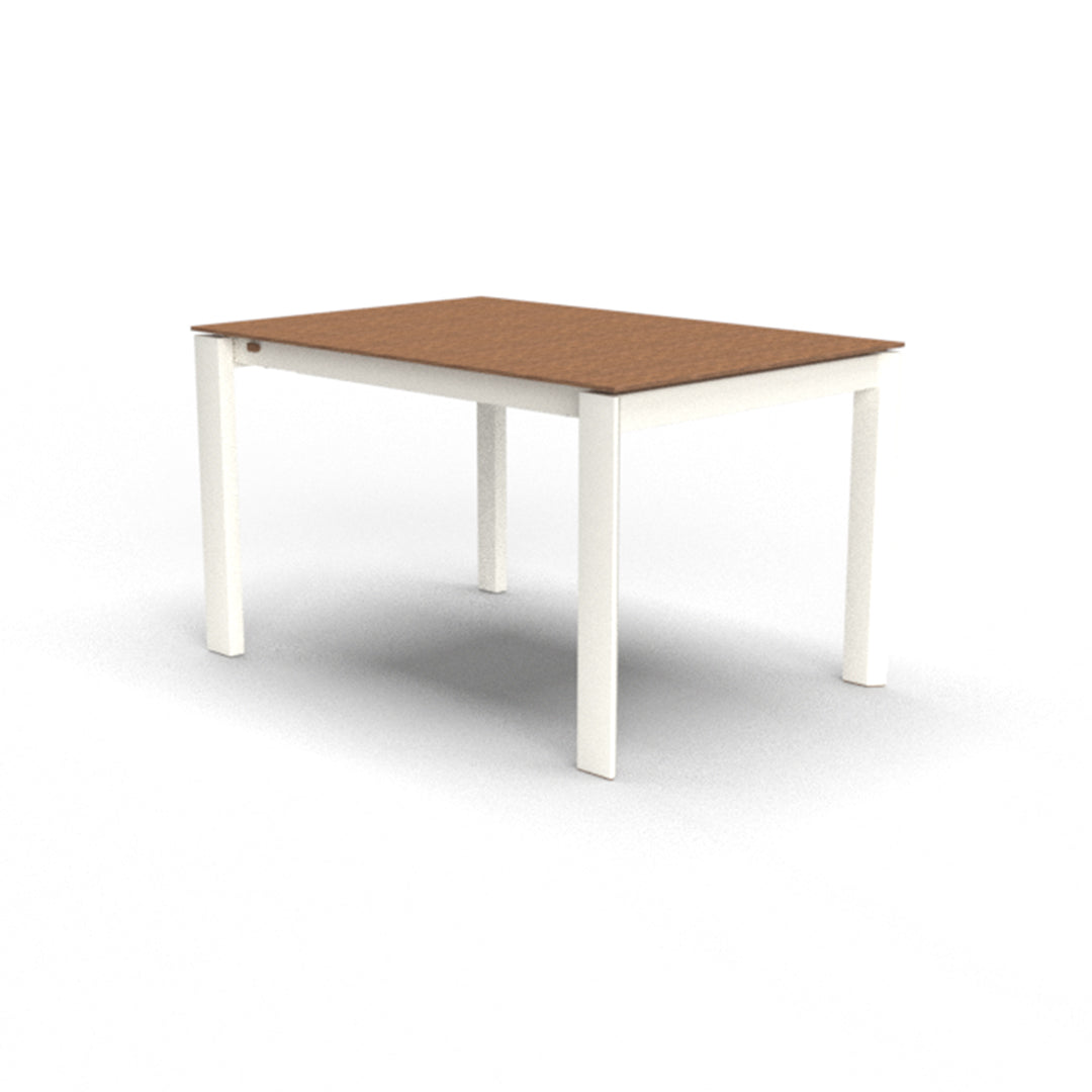 Mesa Italiana extensible Eminence base metalica 130 cm. Muebles Italianos variant