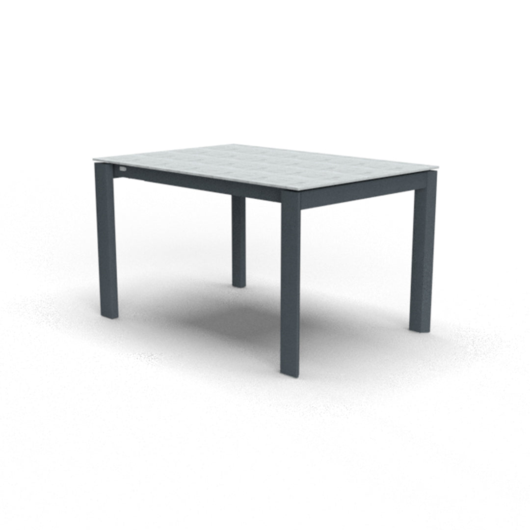 Mesa Italiana extensible Eminence base metalica 130 cm. Muebles Italianos variant