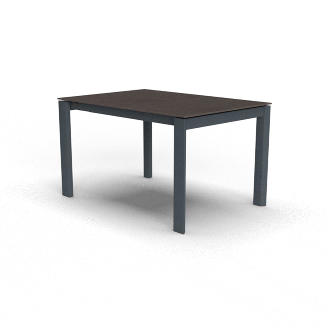 Mesa Italiana extensible Eminence base metalica 130 cm. Muebles Italianos variant