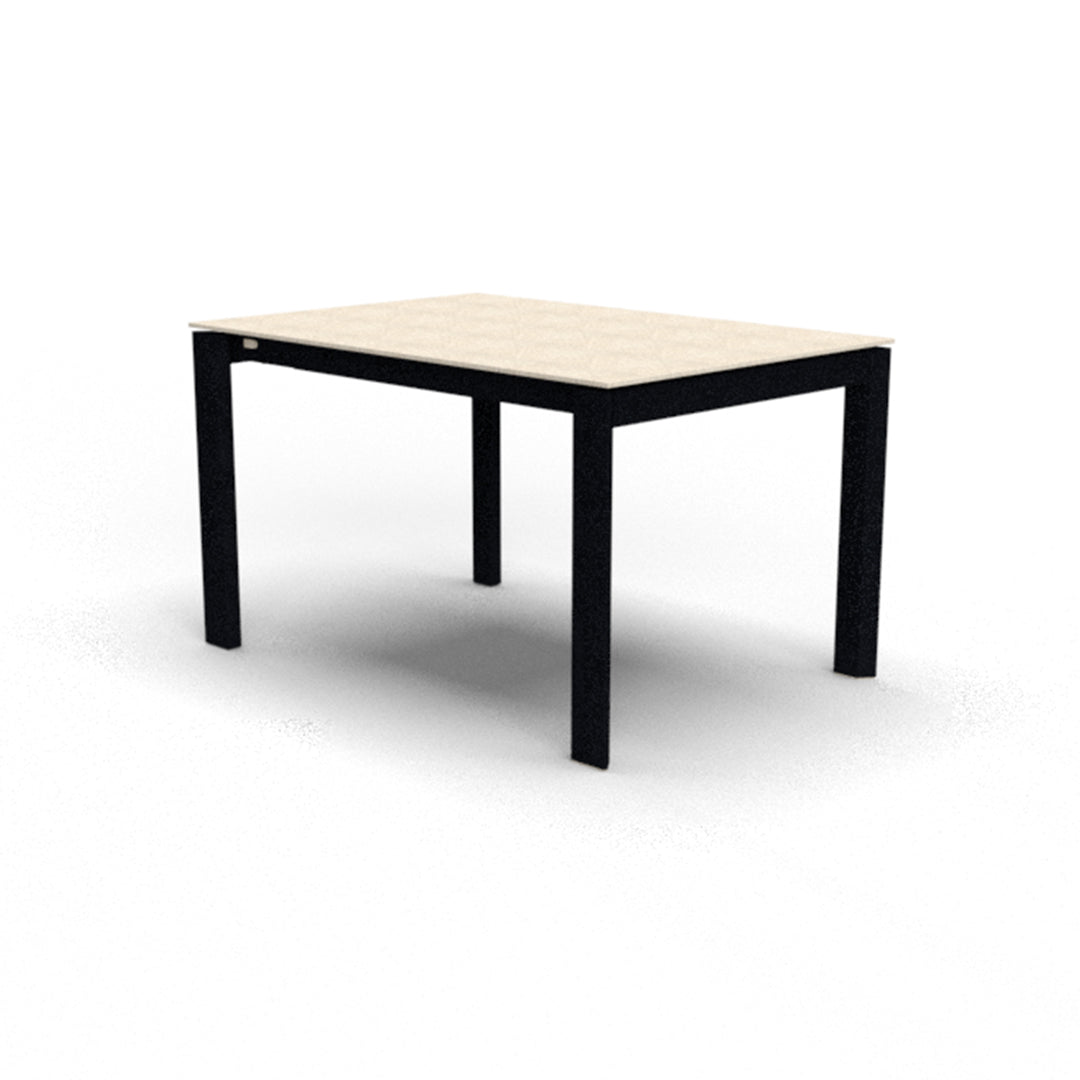 Mesa Italiana extensible Eminence base metalica 130 cm. Muebles Italianos variant