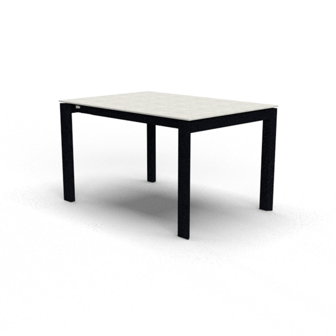 Mesa Italiana extensible Eminence base metalica 130 cm. Muebles Italianos variant