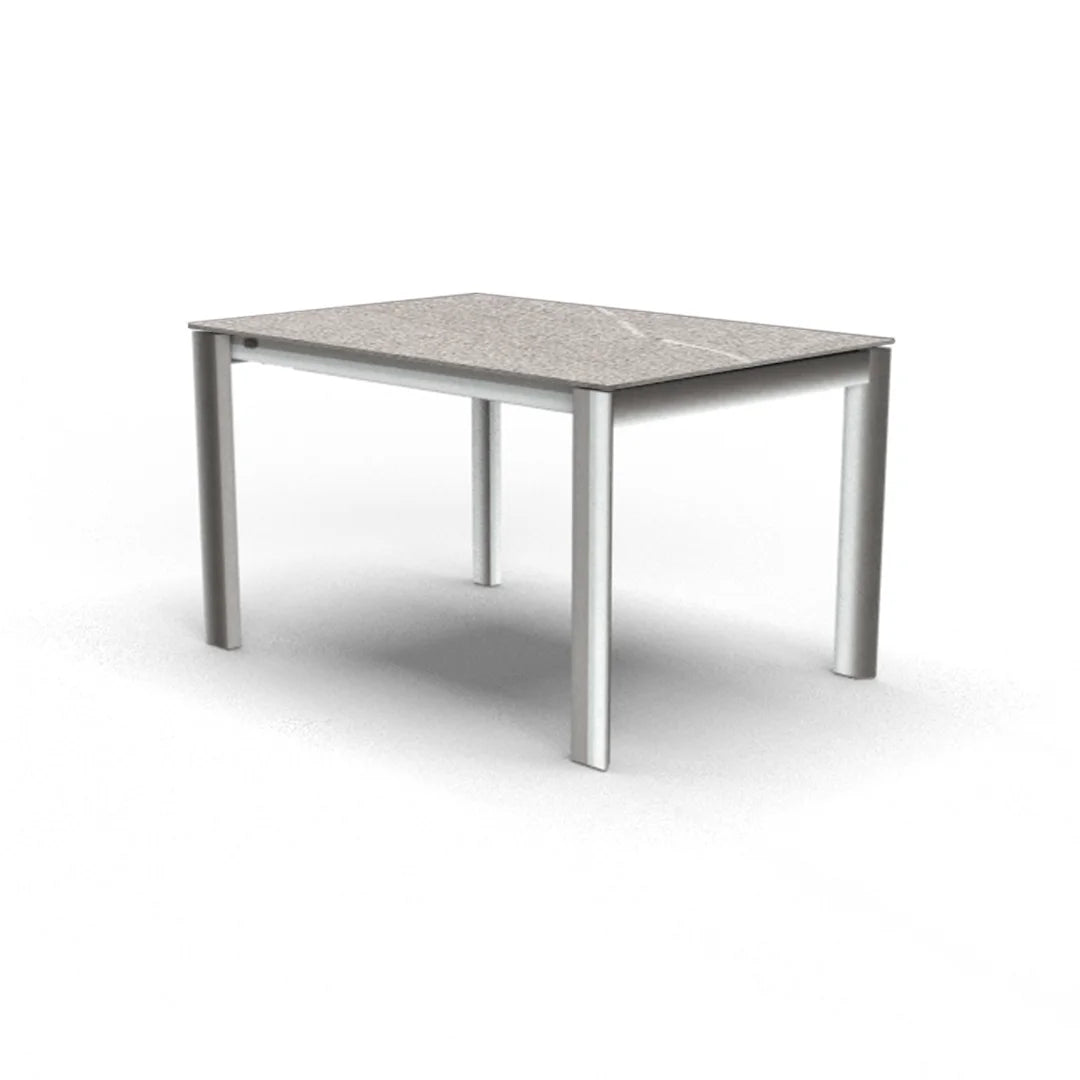 Mesa Italiana extensible Eminence base metalica 160 cm. Muebles Italianos variant