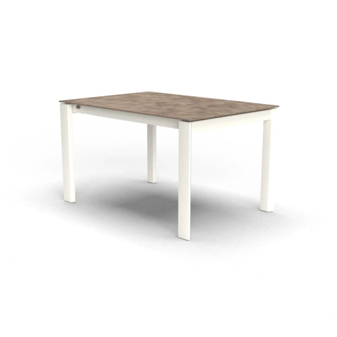 Mesa Italiana extensible Eminence base metalica 160 cm. Muebles Italianos variant