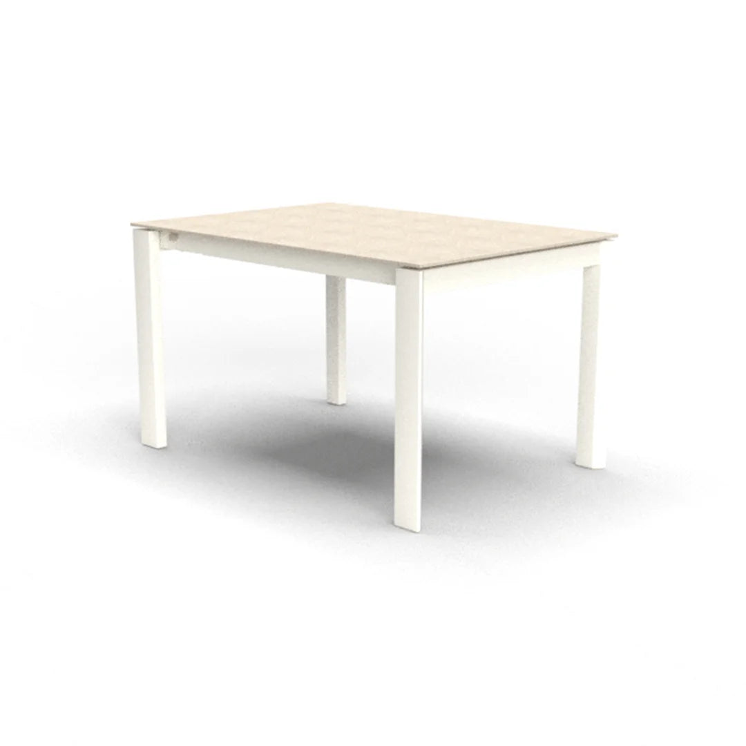 Mesa Italiana extensible Eminence base metalica 160 cm. Muebles Italianos variant