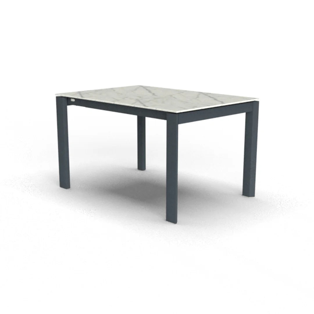 Mesa Italiana extensible Eminence base metalica 160 cm. Muebles Italianos variant