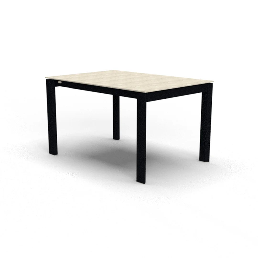 Mesa Italiana extensible Eminence base metalica 160 cm. Muebles Italianos variant