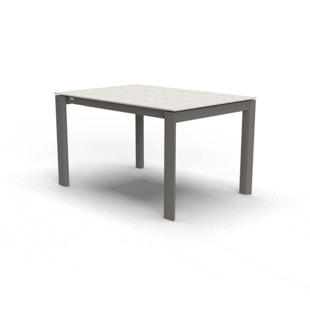 Mesa Italiana extensible Eminence base metalica 160 cm. Muebles Italianos variant