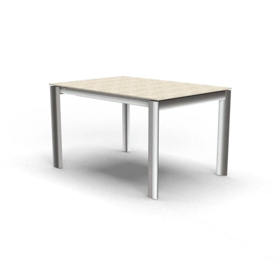 Mesa de doble extensión Eminence base metalica 160 cm. Muebles Italianos variant