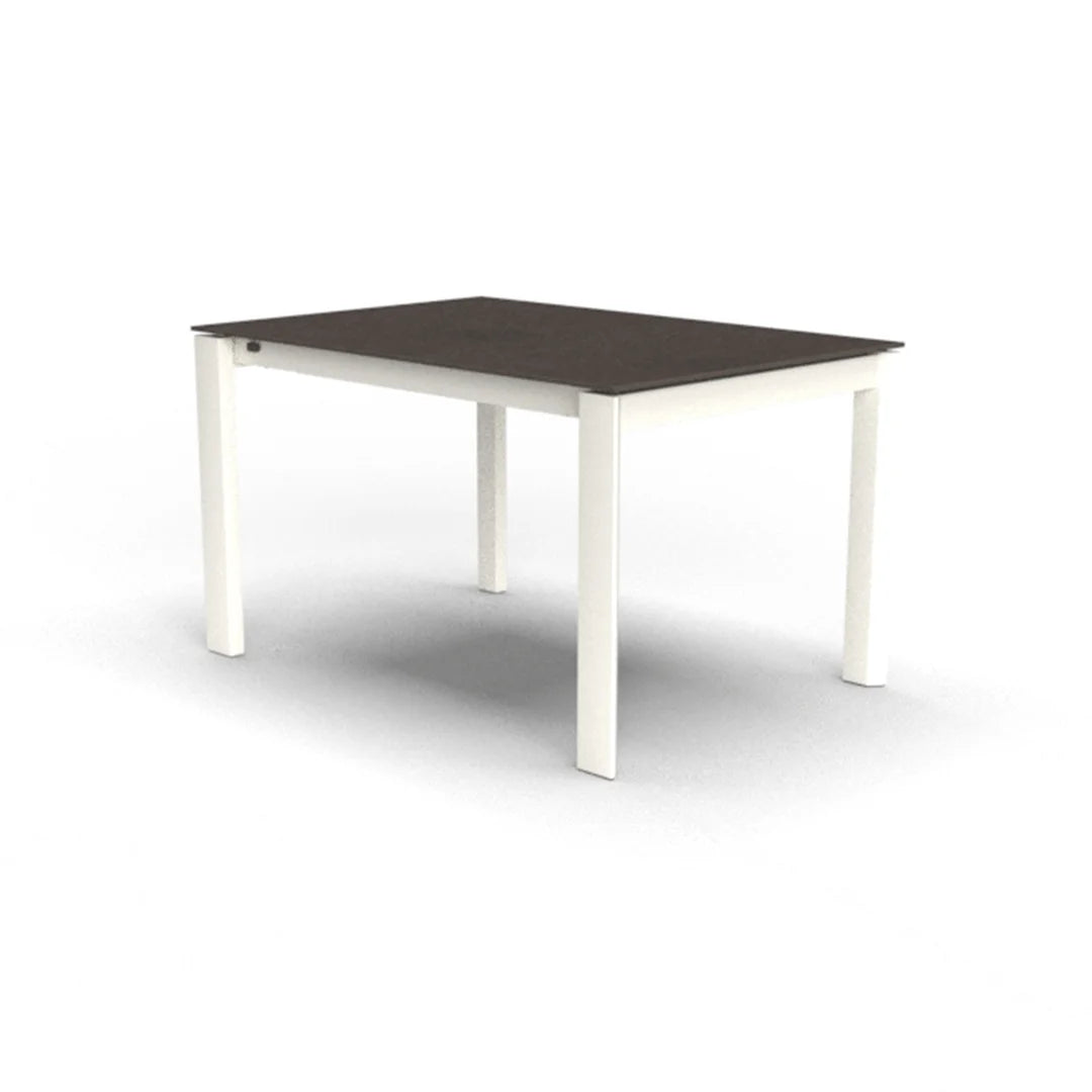 Mesa de doble extensión Eminence base metalica 160 cm. Muebles Italianos variant