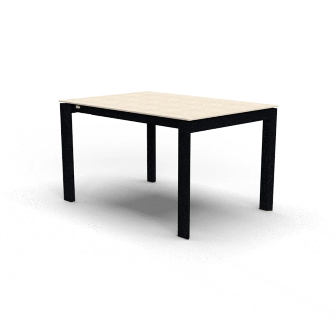 Mesa de doble extensión Eminence base metalica 160 cm. Muebles Italianos variant