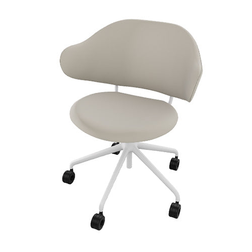 silla holly b/n con ruedas. Muebles Italianos