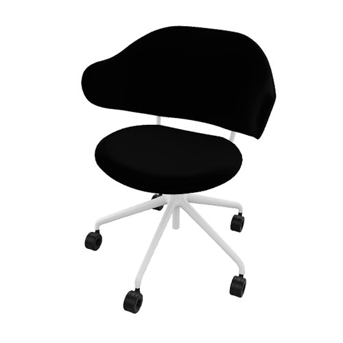 silla holly b/n con ruedas. Muebles Italianos