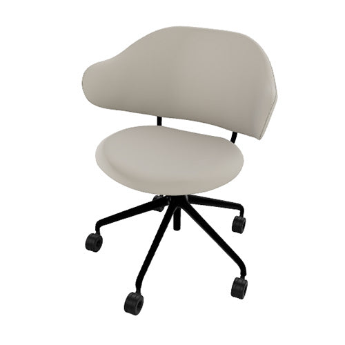 silla holly b/n con ruedas. Muebles Italianos