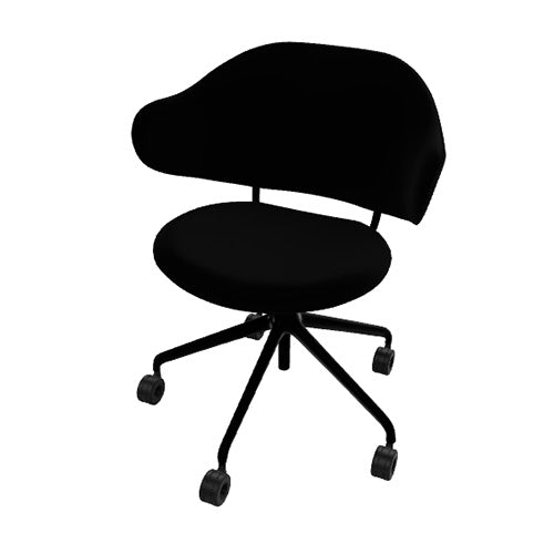 silla holly b/n con ruedas. Muebles Italianos