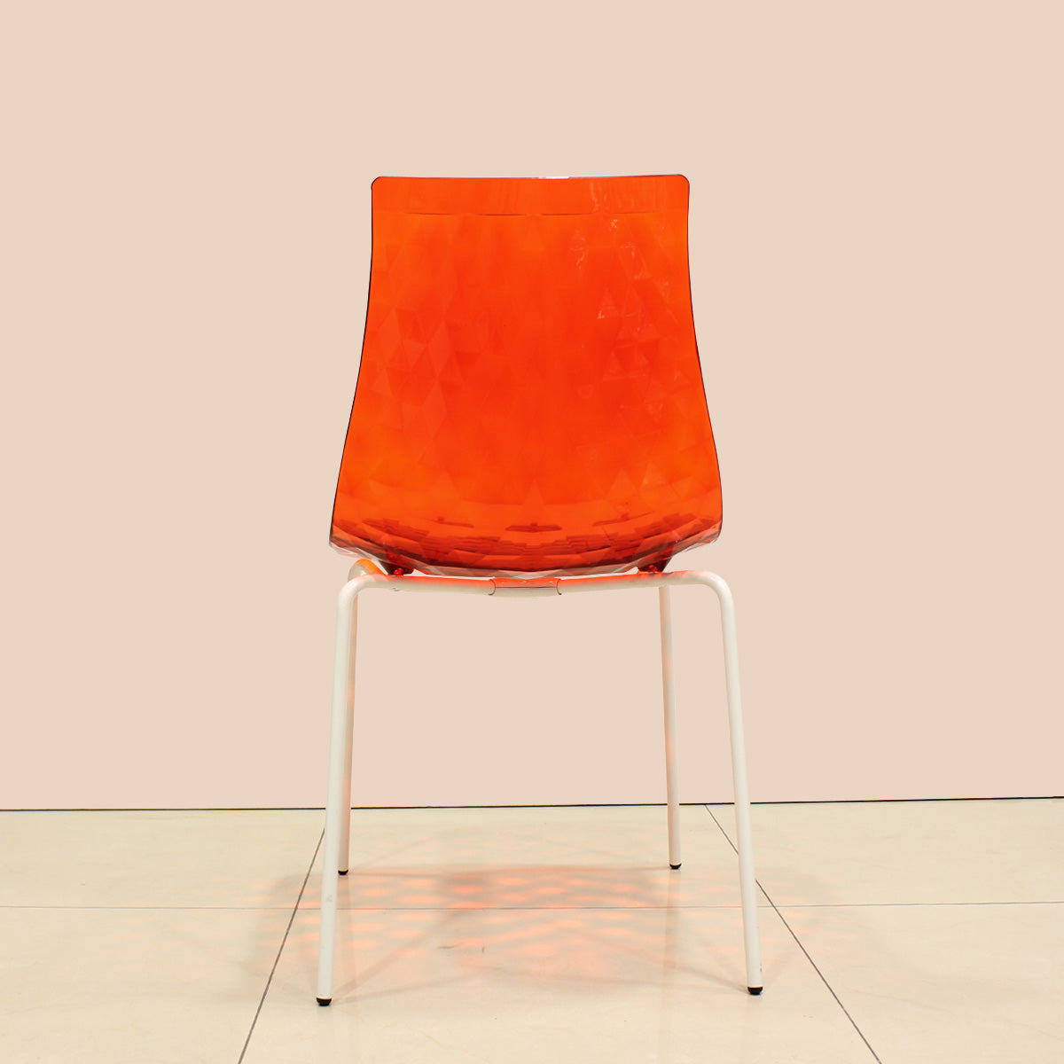 set de 8 silla ice naranja. Muebles Italianos