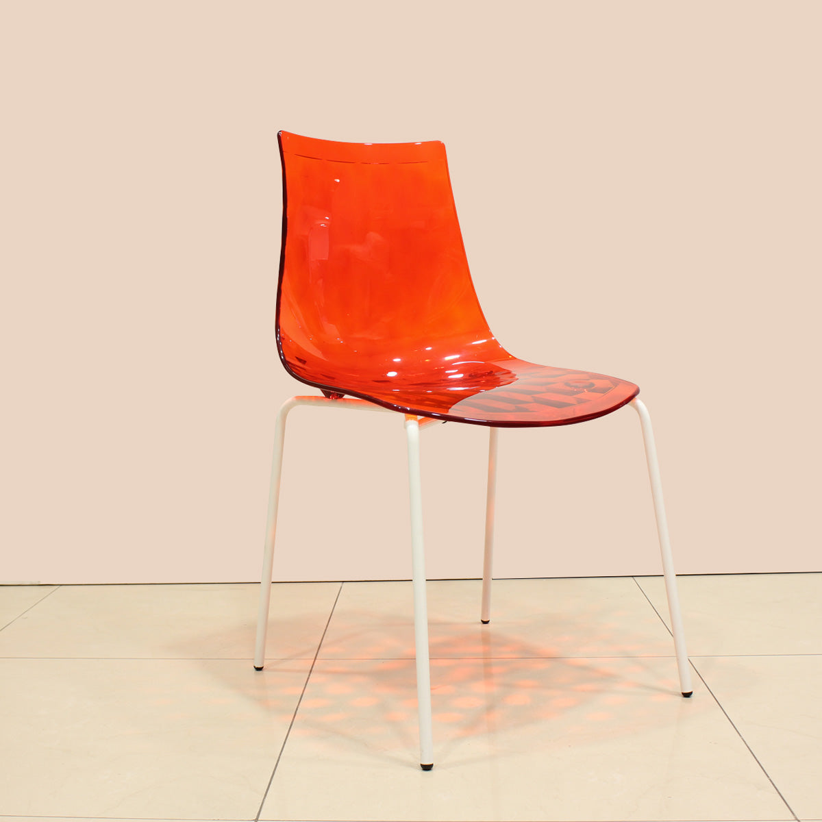 set de 8 silla ice naranja. Muebles Italianos