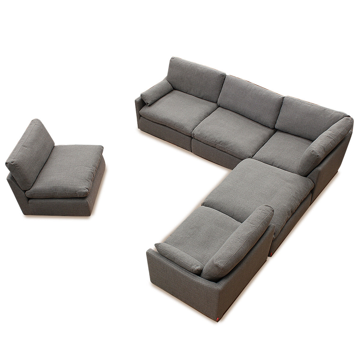 Sala esquinera Cordoba Gris. Muebles Italianos