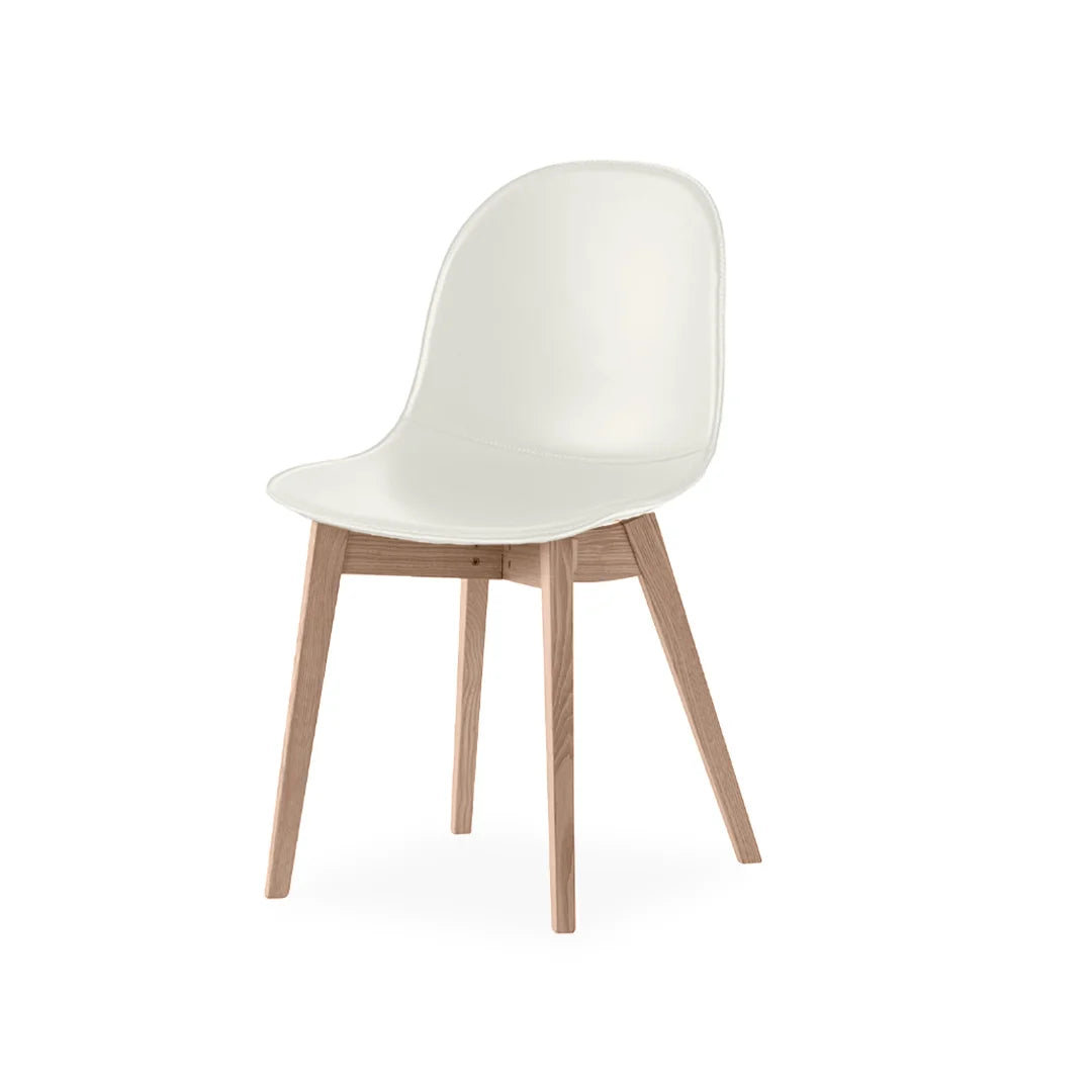 Silla de base de madera Academy de cuero para Comedor. Muebles Italianos variant