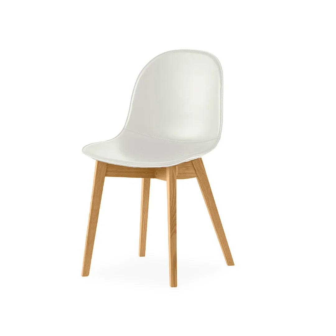 Silla de base de madera Academy de cuero para Comedor. Muebles Italianos variant