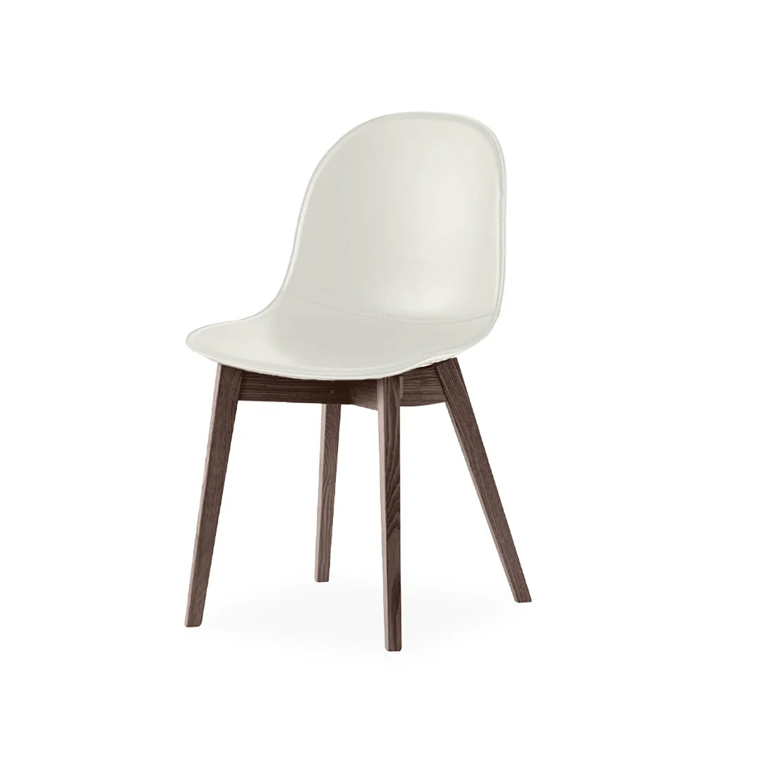 Silla de base de madera Academy de cuero para Comedor. Muebles Italianos variant