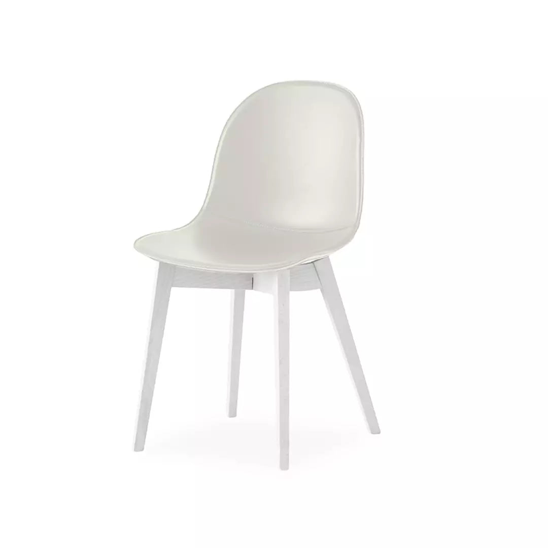 Silla de base de madera Academy de cuero para Comedor. Muebles Italianos variant