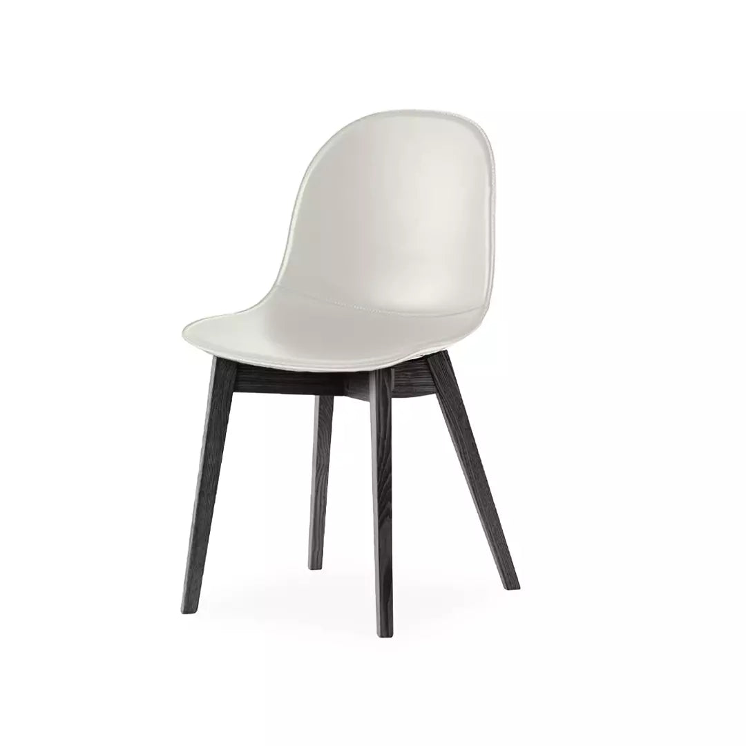 Silla de base de madera Academy de cuero para Comedor. Muebles Italianos variant