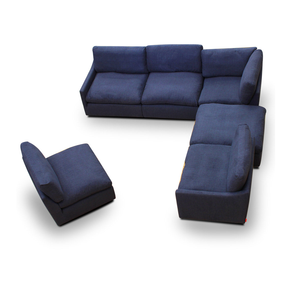 Sala esquinera Cordoba Azul. Muebles Italianos