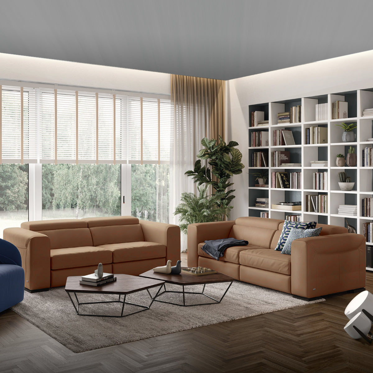 Forza Sofá Reclinable en piel. Muebles Italianos