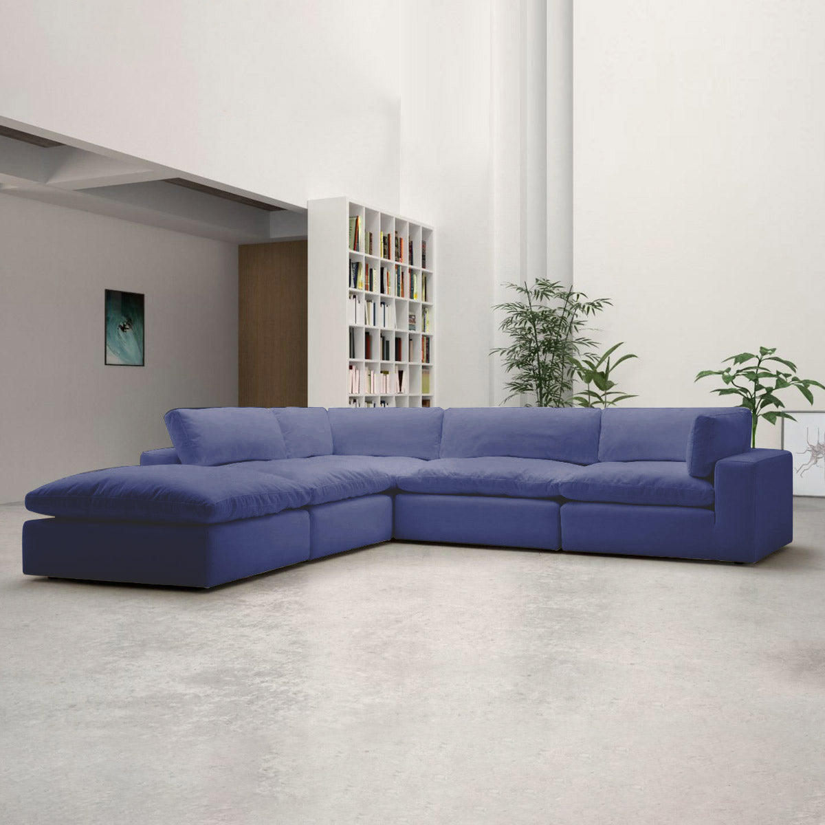 Sala esquinera Olimpia Azul. Muebles Italianos