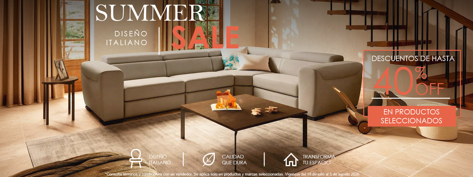 Summer Sale: Muebles Italianos de Diseñador