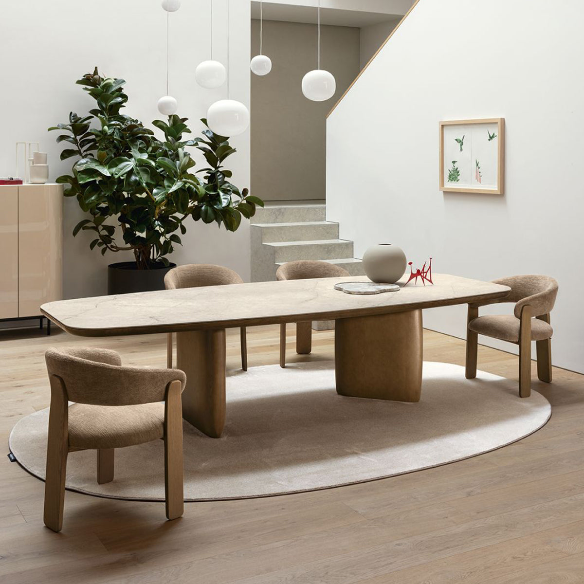 Silla Anthea tela y madera