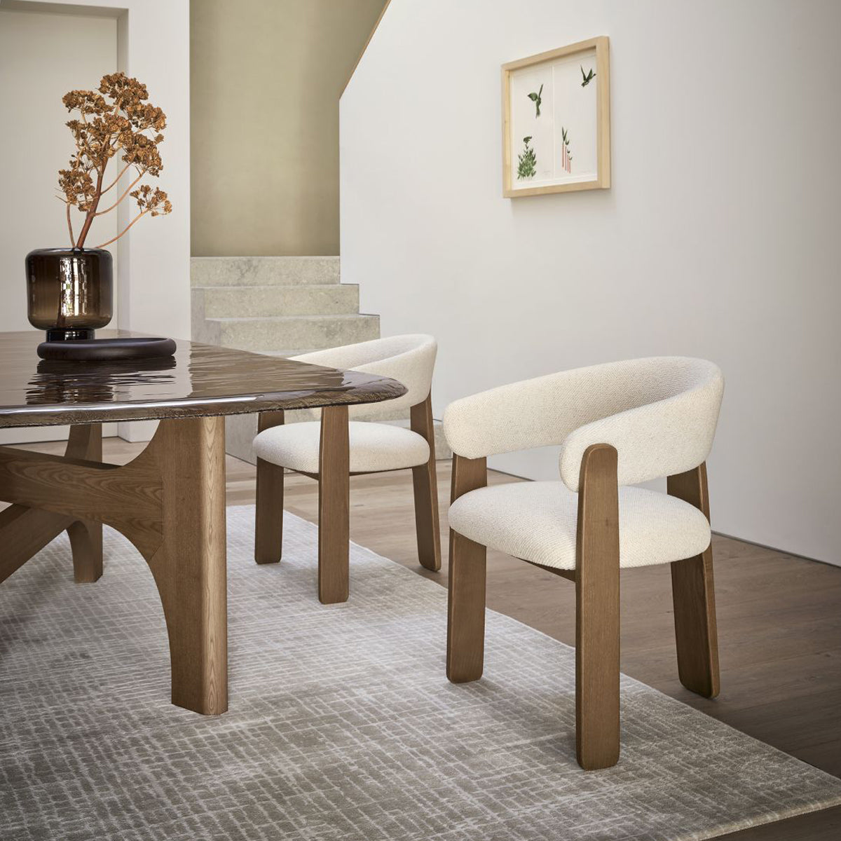 Silla Anthea tela y madera