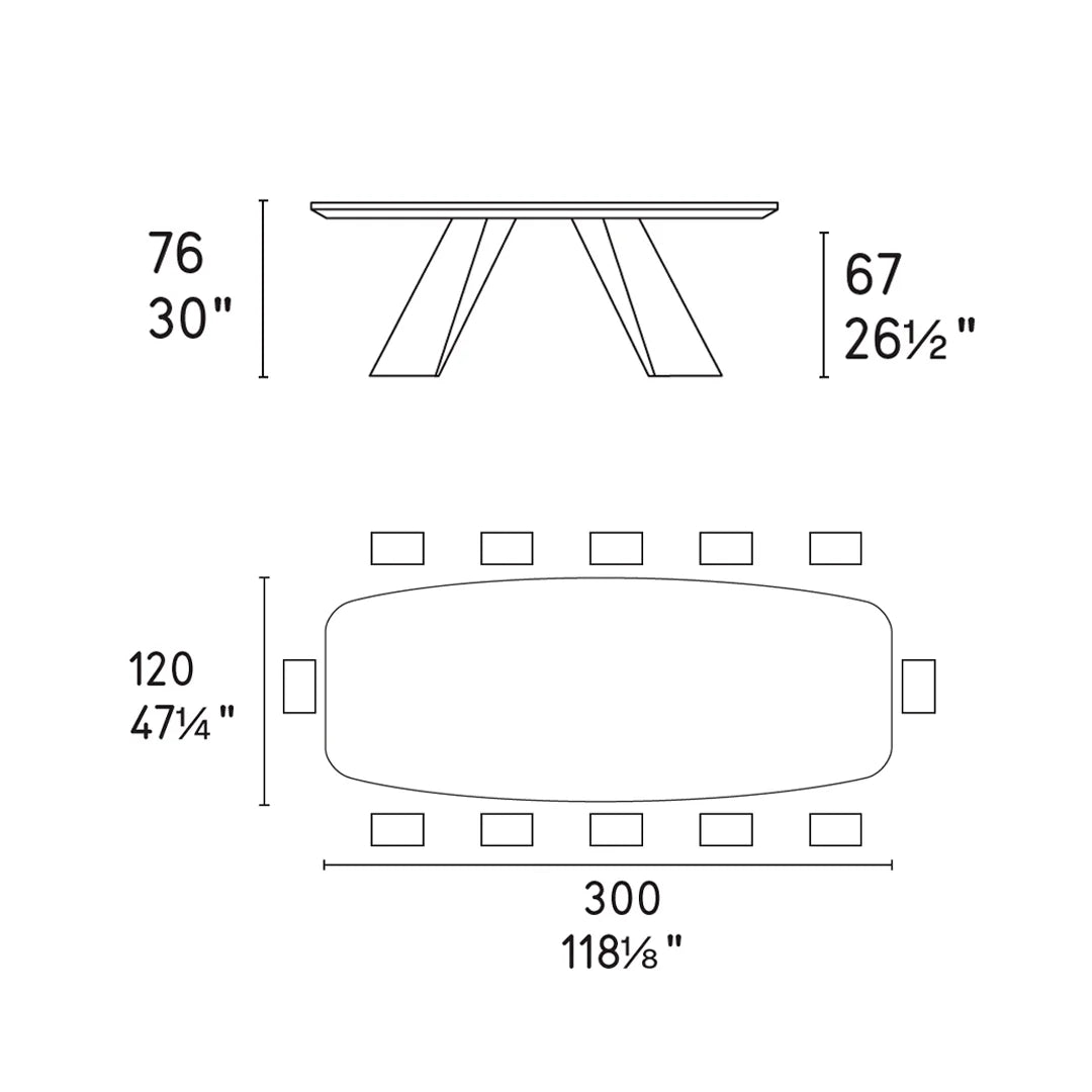 Mesa Apian Fija 300 cm