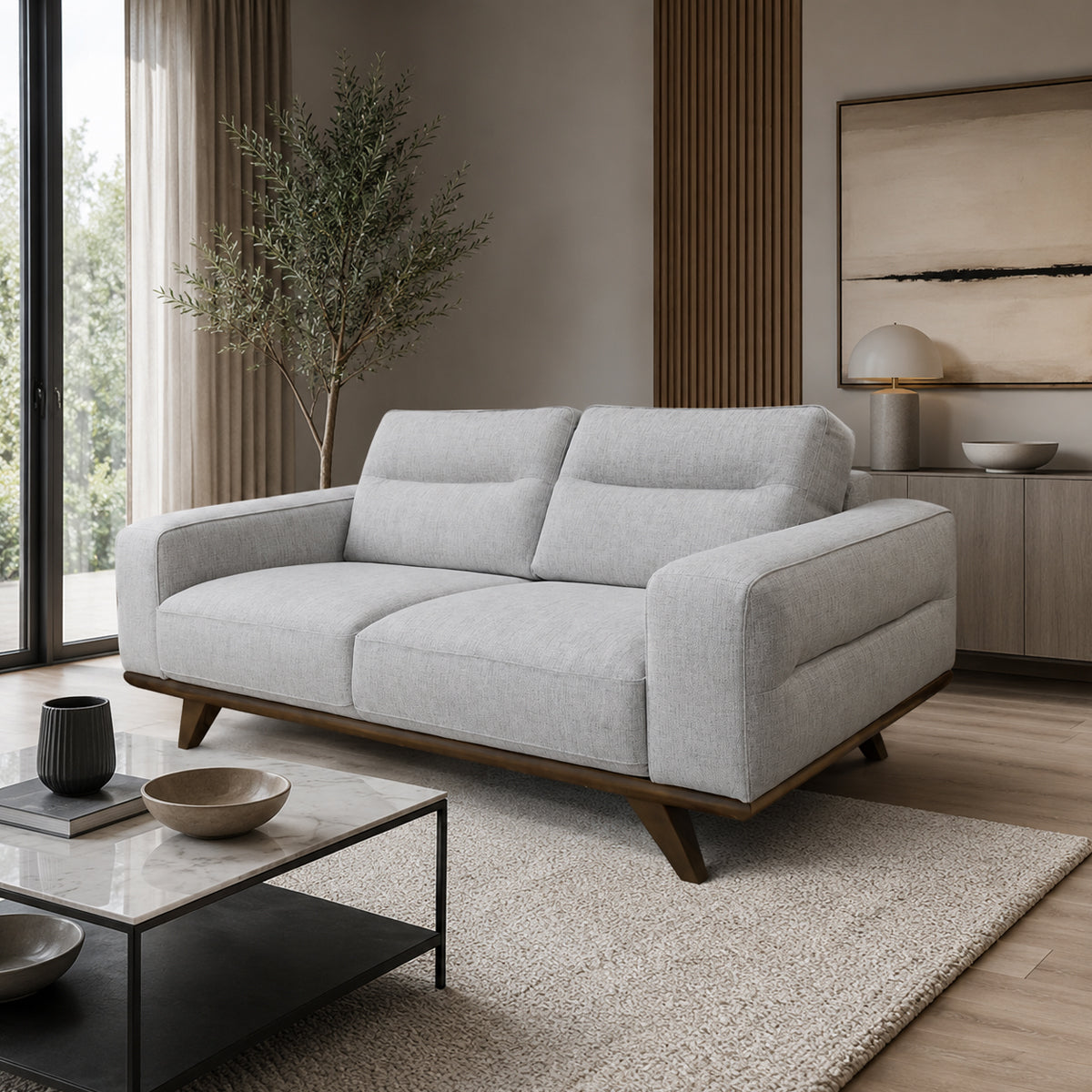 Loveseat Adrenalina Natuzzi en tela Atena