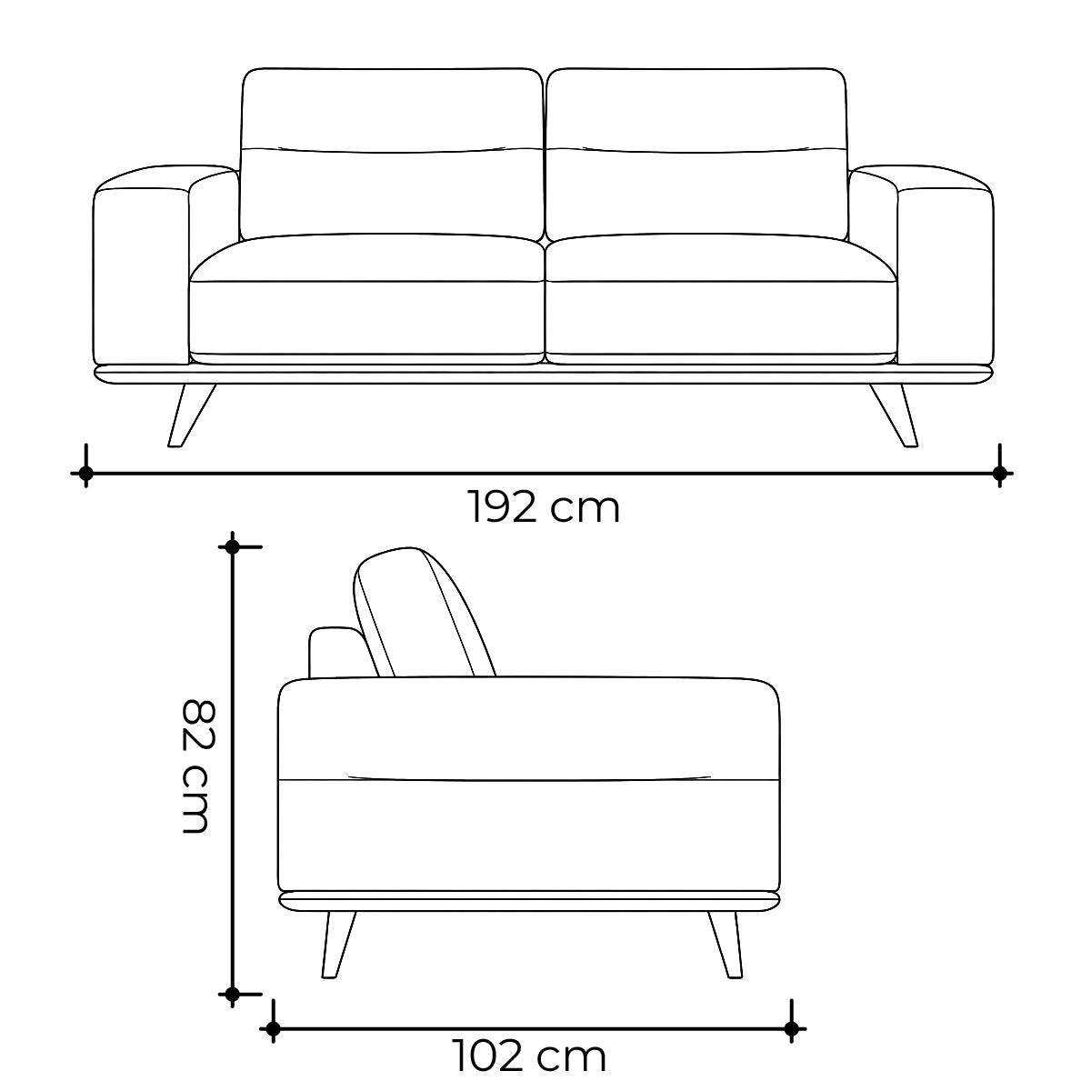 Loveseat Adrenalina Natuzzi en tela Atena