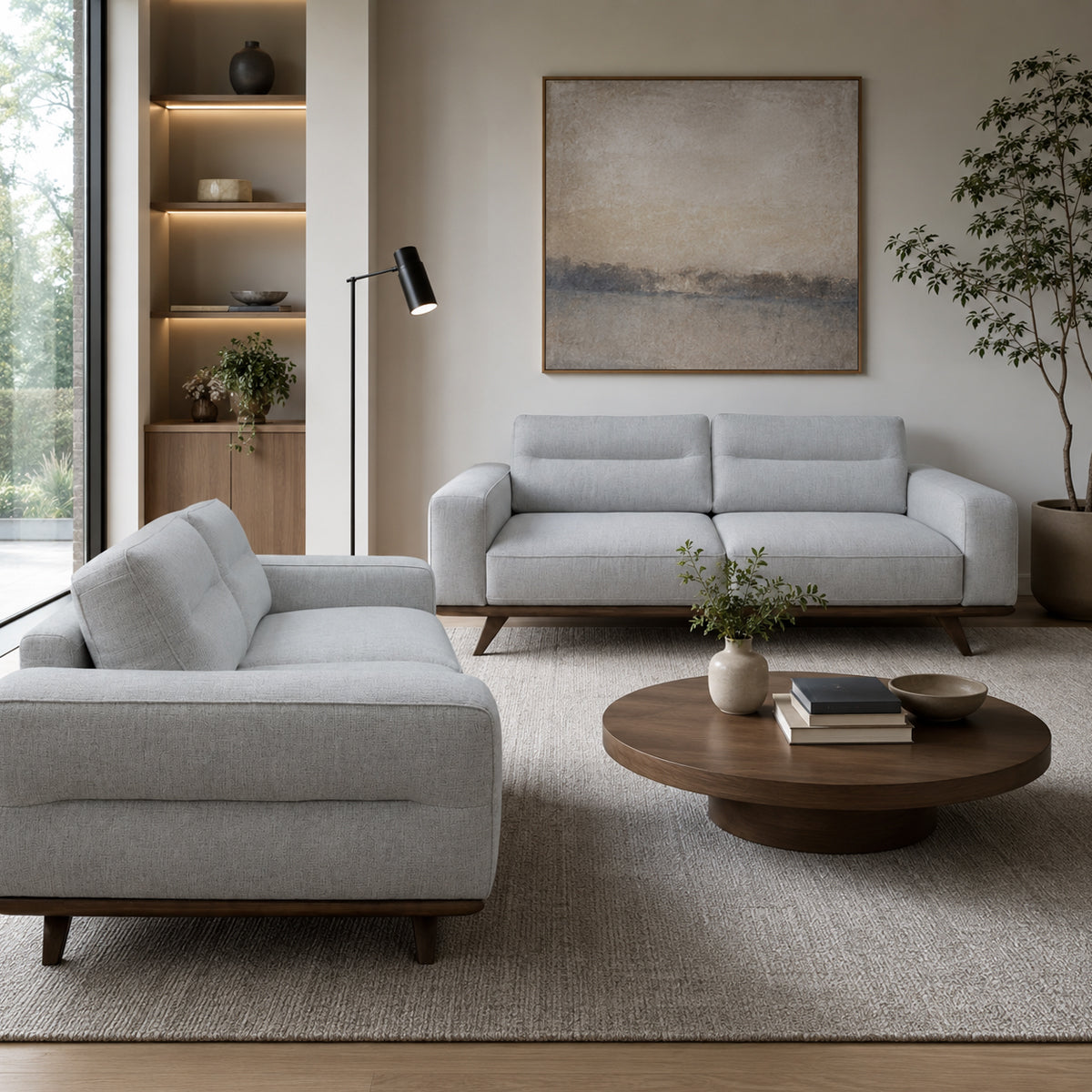 Sofá Adrenalina Natuzzi en tela Atena