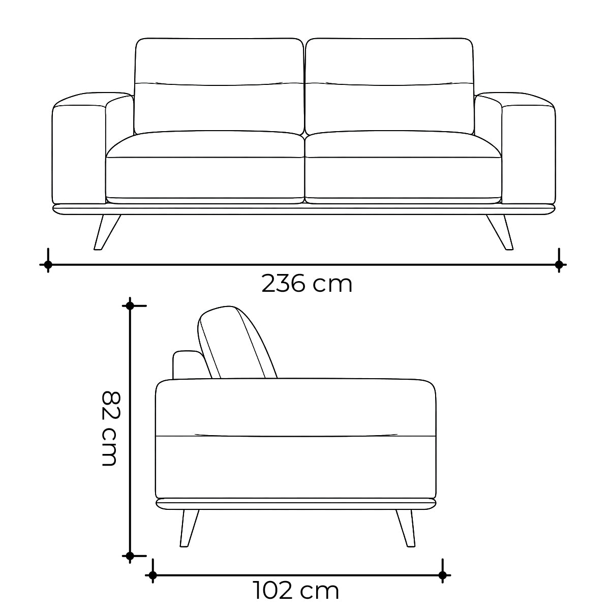 Sofá Adrenalina Natuzzi en tela Atena