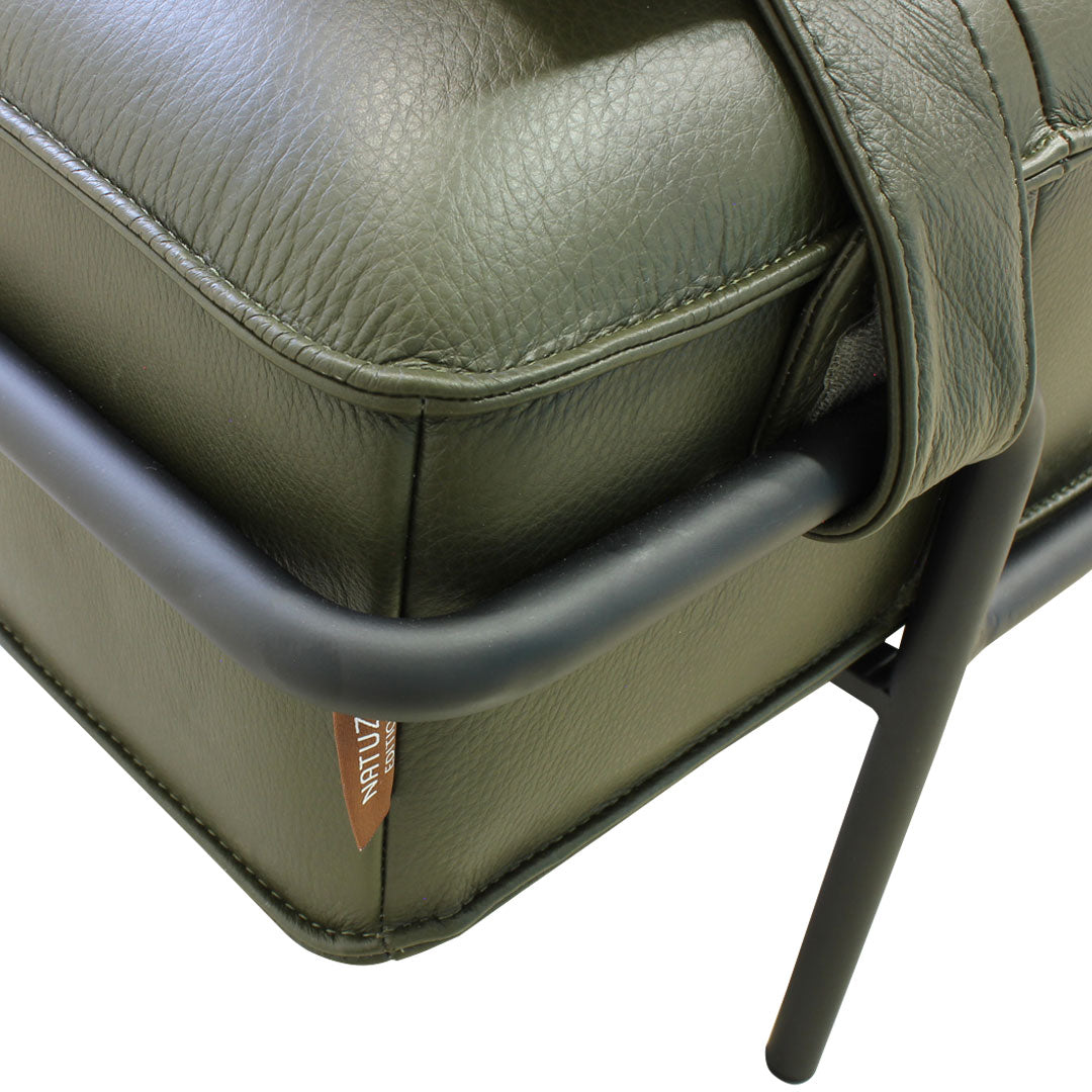 Banca Morfeo Natuzzi piel green elegance