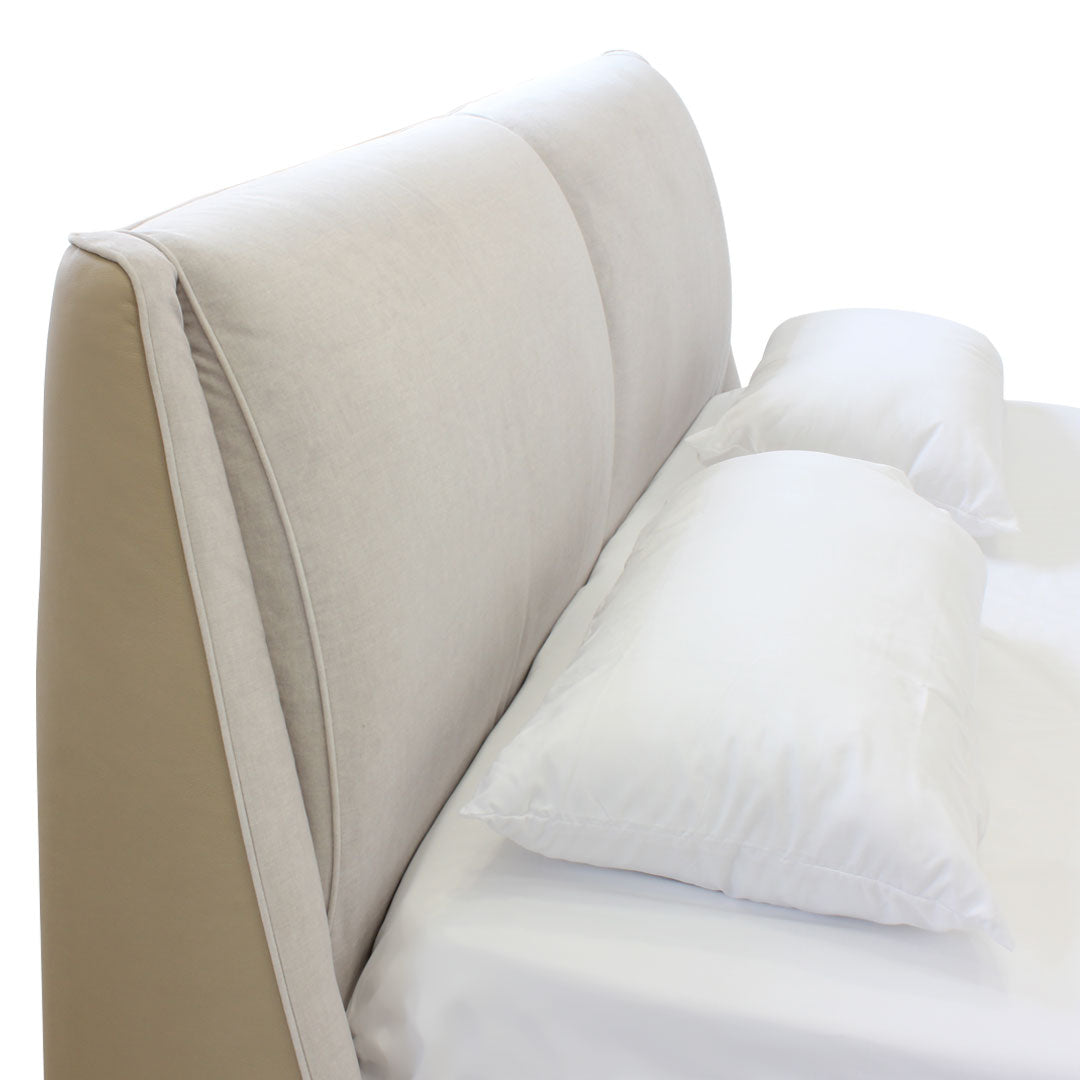 Cama Cuzco King Size Tela y Piel