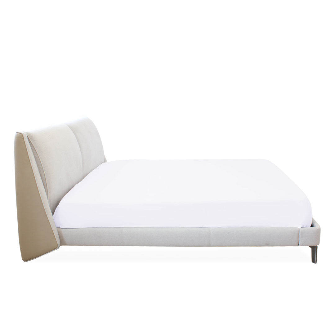 Cama Cuzco King Size Tela y Piel