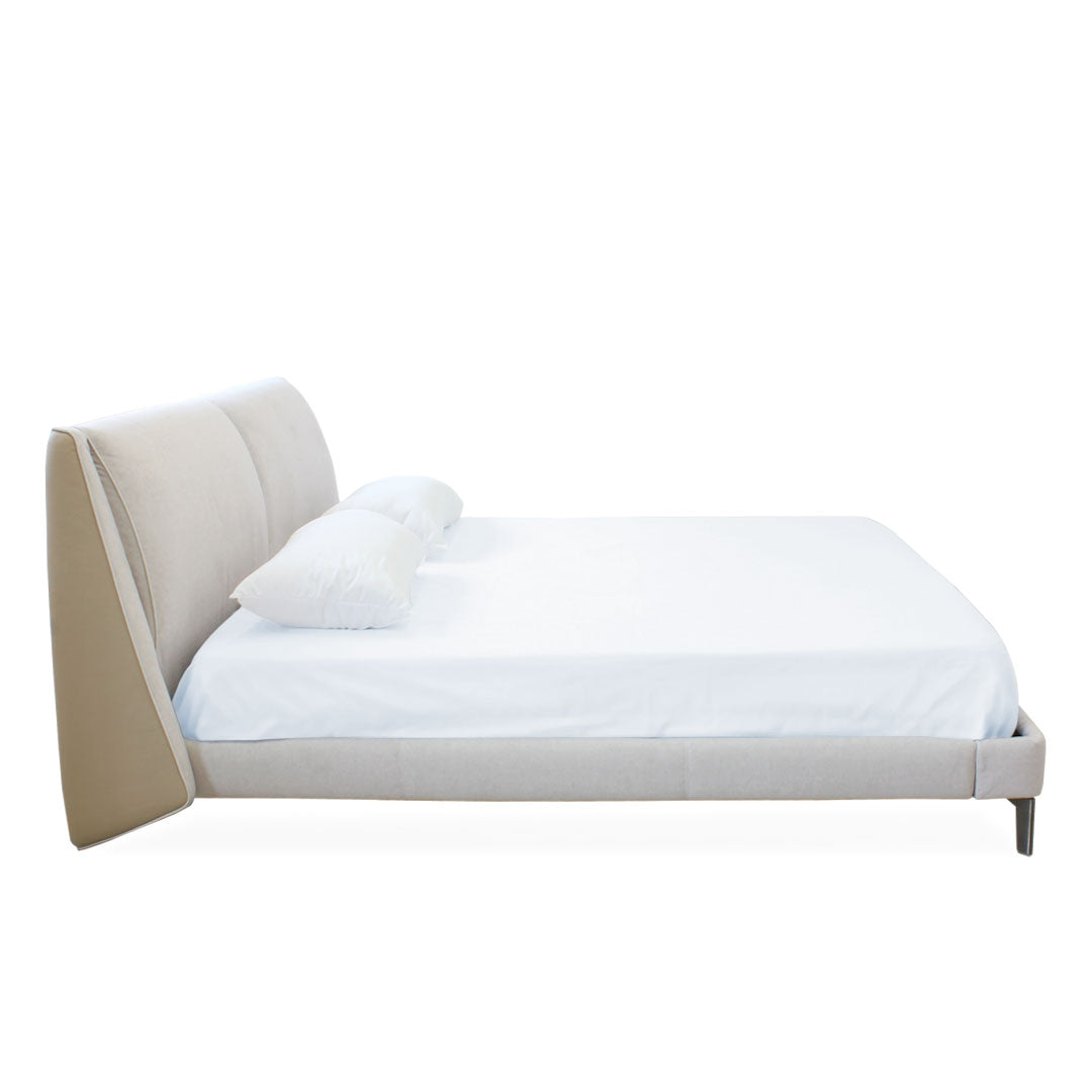 Cama Cuzco King Size Tela y Piel