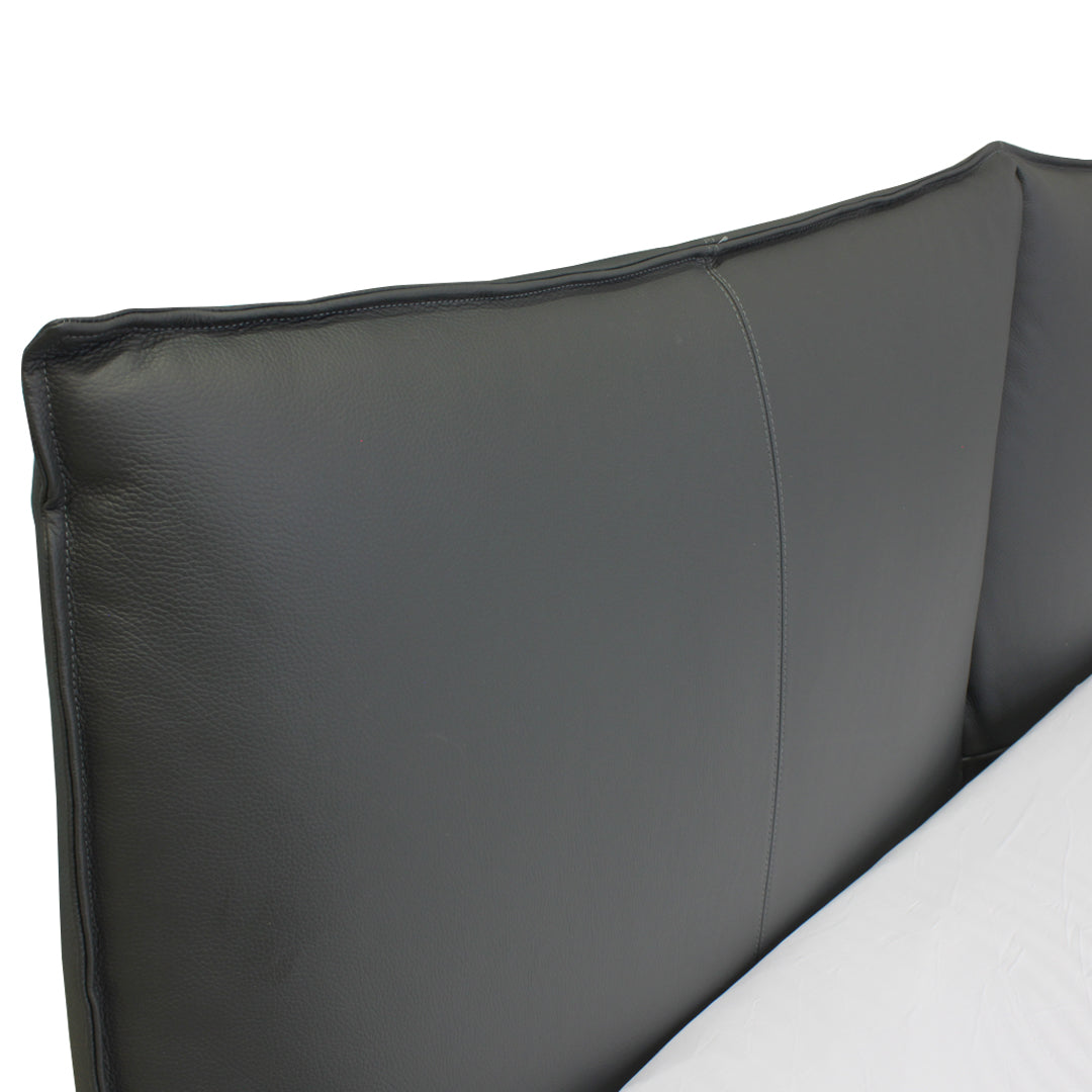 Cama Lunare Natuzzi King Size piel antracita