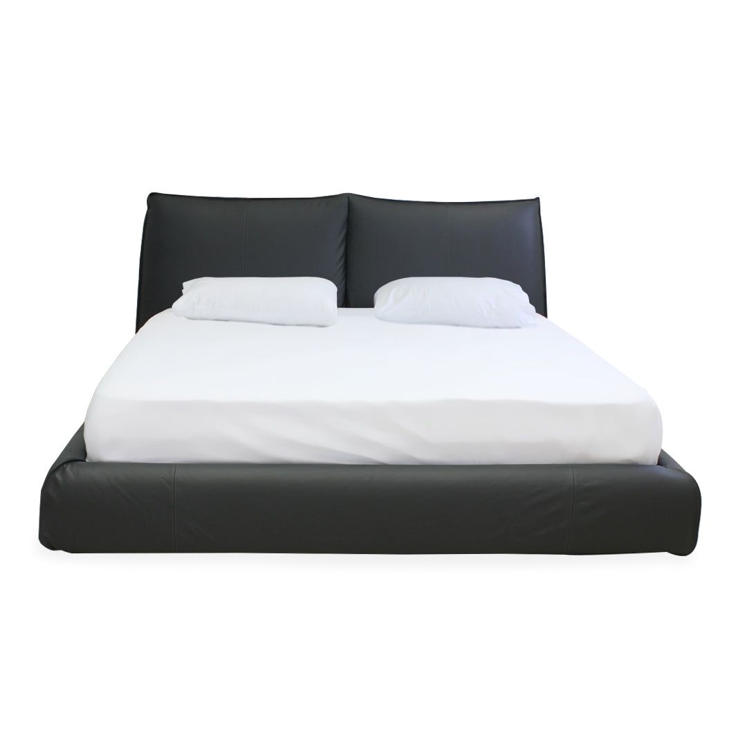 Cama Lunare Natuzzi King Size piel antracita